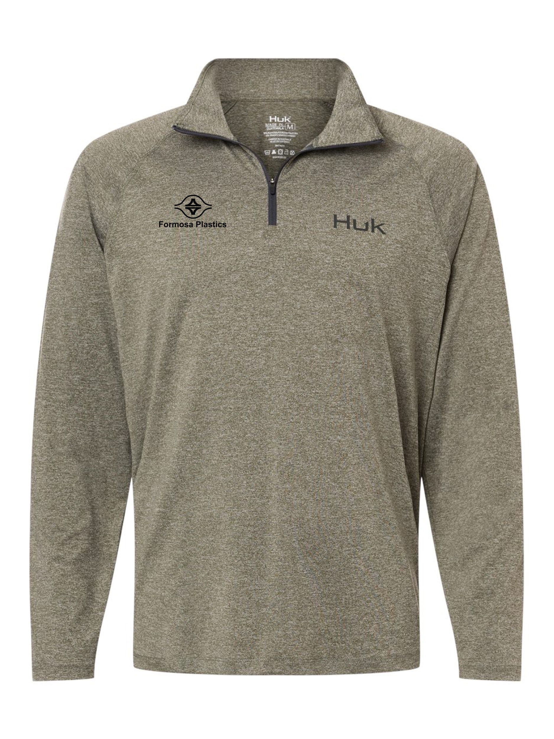 Formosa Plastics - HUK Mens Airweight Heather Quarter-Zip Pullover
